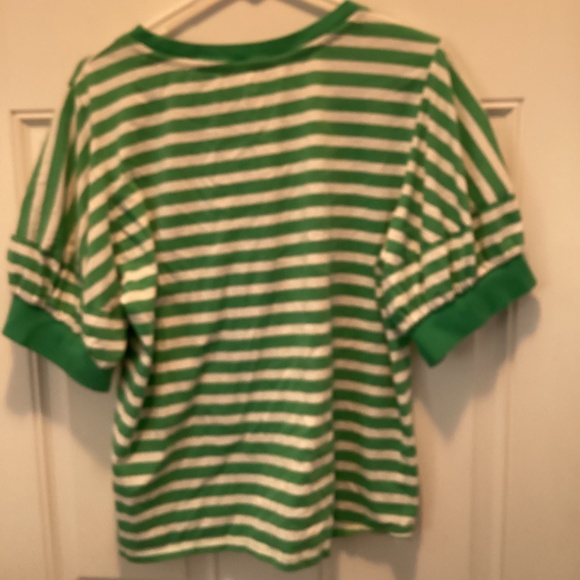 Karl Lagerfield Paris Shirt.  Green, white, and black. Size Large. - Picture 3 of 3